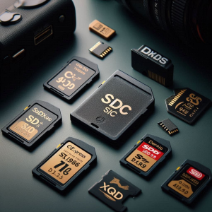 SDXC, CFexpress Type B, CFexpress Type A, and XQD memory cards